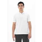 Ar-ma Erkek Polo Yaka Tişört Baskisiz Basic Sol Göğüs Cepli Örme Kumaş Büyük Beden%100 Pamuk 30/1 Çift Toplama Penye Pike Y25374866601 Beyaz-B1