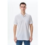 Ar-ma Erkek Polo Yaka Tişört Baskisiz Basic Sol Göğüs Cepli Örme Kumaş Regular Fit%100 Pamuk 30/1 Çift Toplama Penye Pike Y29374355502 Beyaz-B1