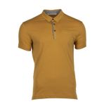 Ar-ma Erkek Polo Yaka Tişört Baskisiz Basic Sol Göğüs Cepli Örme Kumaş Regular Fit%100 Pamuk 30/1 Penye Süprem Y9TYO7614 Hardal Sarısı-H1