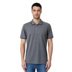 Ar-ma Erkek Polo Yaka Tişört Baskisiz Basic Yaka Fermuarli Örme Kumaş Regular Fit%100 Pamuk 30/1 Çift Toplama Penye Pike Y31374356502 Gri-G3