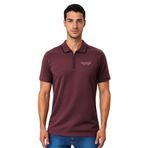 Ar-ma Erkek Polo Yaka Tişört Baskisiz Basic Yaka Fermuarli Örme Kumaş Regular Fit%100 Pamuk 30/1 Çift Toplama Penye Pike Y31374356602 Bordo-B1