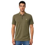 Ar-ma Erkek Polo Yaka Tişört Baskisiz Basic Yaka Fermuarli Örme Kumaş Regular Fit%100 Pamuk 30/1 Çift Toplama Penye Pike Y31374358502 Haki-H1
