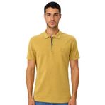 Ar-ma Erkek Polo Yaka Tişört Baskisiz Basic Yaka Fermuarli Örme Kumaş Regular Fit%100 Pamuk 30/1 Çift Toplama Penye Pike Y31374358502 Hardal Sarısı-H1