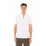 Ar-ma Erkek Polo Yaka Tişört Baskisiz Basic Yaka Fermuarli Örme Kumaş Regular Fit%95 Pamuk%5 Likra 30/1 Tek Toplama Licrali Pike Y25374305101 Beyaz-B1