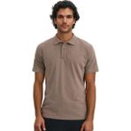 Ar-Ma Erkek Polo Yaka Tişört Regular Fit %100 Pamuk Pike Basic Baskısız Y29374354502 - Vizon-V1