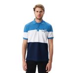 Ar-ma Erkek Polo Yaka Tişört Regular Fit%100 Pamuk Pike Yazı Baskılı Y29374355302 Mavi-M2