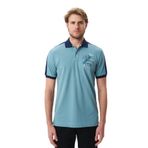 Ar-ma Erkek Polo Yaka Tişört Regular Fit%100 Pamuk Pike Yazı Baskılı Y29374356002 Mavi-M24