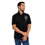 Ar-ma Erkek Polo Yaka Tişört Resim Baskili Örme Kumaş Büyük Beden%100 Pamuk 30/1 Çift Toplama Penye Pike K30374870902 Siyah-S1