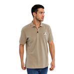 Ar-ma Erkek Polo Yaka Tişört Resim Baskili Örme Kumaş Büyük Beden%100 Pamuk 30/1 Çift Toplama Penye Pike K30374871002 Gri-Bej G8
