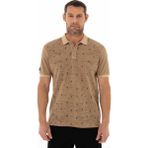 Ar-ma Erkek Polo Yaka Tişört Resim Baskili Örme Kumaş Regular Fit%100 Pamuk 30/1 Çift Toplama Penye Pike Y25374376101 Kahverengi-K3