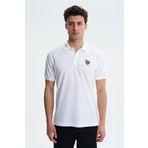 Ar-ma Erkek Polo Yaka Tişört Resim Baskili Örme Kumaş Regular Fit%100 Pamuk 30/1 Çift Toplama Penye Pike Y27374353401 Beyaz-B1