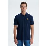 Ar-ma Erkek Polo Yaka Tişört Resim Baskili Örme Kumaş Regular Fit%100 Pamuk 30/1 Çift Toplama Penye Pike Y27374353401 Lacivert-L1
