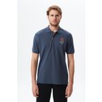Ar-ma Erkek Polo Yaka Tişört Resim Baskili Örme Kumaş Regular Fit%100 Pamuk 30/1 Çift Toplama Penye Pike Y29374354902 Gri-G3