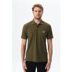 Ar-ma Erkek Polo Yaka Tişört Resim Baskili Örme Kumaş Regular Fit%100 Pamuk 30/1 Çift Toplama Penye Pike Y29374354902 Haki-H1