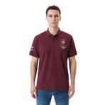 Ar-ma Erkek Polo Yaka Tişört Resim Baskili Örme Kumaş Regular Fit%100 Pamuk 30/1 Çift Toplama Penye Pike Y31374358902 Bordo-B1