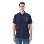 Ar-ma Erkek Polo Yaka Tişört Resim Baskili Örme Kumaş Regular Fit%100 Pamuk 30/1 Çift Toplama Penye Pike Y31374358902 Lacivert-L1