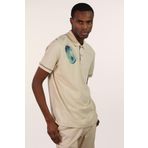 Ar-ma Erkek Polo Yaka Tişört Resim Baskili Örme Kumaş Regular Fit%95 Pamuk%5 Likra 30/1 Tek Toplama Licrali Pike Y22374300401 Bej-B1