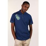 Ar-ma Erkek Polo Yaka Tişört Resim Baskili Örme Kumaş Regular Fit%95 Pamuk%5 Likra 30/1 Tek Toplama Licrali Pike Y22374300401 İndigo-İ1
