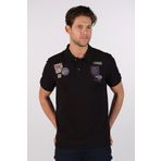 Ar-ma Erkek Polo Yaka Tişört Resim Baskili Örme Kumaş Regular Fit%95 Pamuk%5 Likra 30/1 Tek Toplama Licrali Pike Y22374300501 Siyah-S1