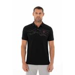 Ar-ma Erkek Polo Yaka Tişört Resim Baskili Örme Kumaş Regular Fit%95 Pamuk%5 Likra 30/1 Tek Toplama Licrali Pike Y25374305301 Siyah-S1