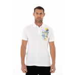 Ar-ma Erkek Polo Yaka Tişört Resim Baskili Örme Kumaş Regular Fit%95 Pamuk%5 Likra 30/1 Tek Toplama Licrali Pike Y25374306401 Beyaz-B1