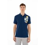Ar-ma Erkek Polo Yaka Tişört Resim Baskili Örme Kumaş Regular Fit%95 Pamuk%5 Likra 30/1 Tek Toplama Licrali Pike Y25374306401 İndigo-İ1