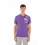 Ar-ma Erkek Polo Yaka Tişört Resim Baskili Örme Kumaş Regular Fit%95 Pamuk%5 Likra 30/1 Tek Toplama Licrali Pike Y25374306401 Mor-M1