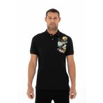 Ar-ma Erkek Polo Yaka Tişört Resim Baskili Örme Kumaş Regular Fit%95 Pamuk%5 Likra 30/1 Tek Toplama Licrali Pike Y25374306401 Siyah-S1