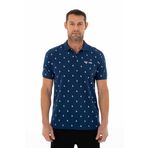 Ar-ma Erkek Polo Yaka Tişört Resim Baskili Örme Kumaş Regular Fit%95 Pamuk%5 Likra 30/1 Tek Toplama Licrali Pike Y25374306701 İndigo-İ1