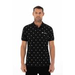 Ar-ma Erkek Polo Yaka Tişört Resim Baskili Örme Kumaş Regular Fit%95 Pamuk%5 Likra 30/1 Tek Toplama Licrali Pike Y25374306701 Siyah-S1