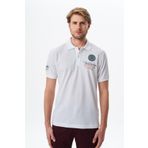 Ar-ma Erkek Polo Yaka Tişört Yazi Baskili Örme Kumaş Büyük Beden%100 Pamuk 30/1 Çift Toplama Penye Pike Y29374870502 Beyaz-B1