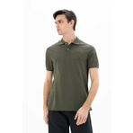 Ar-ma Erkek Polo Yaka Tişört Yazi Baskili Örme Kumaş Büyük Beden%95 Pamuk%5 Likra 30/1 Tek Toplama Licrali Pike Y25374866901 Haki-H1