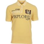 Ar-ma Erkek Polo Yaka Tişört Yazi Baskili Örme Kumaş Regular Fit %100 Pamuk 30/1 Çift Toplama Penye Pike Y0TYO7179 - Sarı