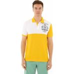 Ar-ma Erkek Polo Yaka Tişört Yazi Baskili Örme Kumaş Regular Fit %95 Pamuk %5 Likra 30/1 Tek Toplama Licrali Pike Y25374306601 - XL - Sarı-S2