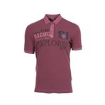 Ar-ma Erkek Polo Yaka Tişört Yazi Baskili Örme Kumaş Regular Fit%100 Pamuk 30/1 Çift Toplama Penye Pike Y0TYO7179 Kırmızı-K3