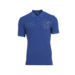 Ar-ma Erkek Polo Yaka Tişört Yazi Baskili Örme Kumaş Regular Fit%100 Pamuk 30/1 Çift Toplama Penye Pike Y0TYO7345 Saks Mavisi-SM1