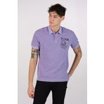 Ar-ma Erkek Polo Yaka Tişört Yazi Baskili Örme Kumaş Regular Fit%100 Pamuk 30/1 Çift Toplama Penye Pike Y22374375601 Mor-M1