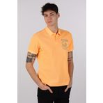 Ar-ma Erkek Polo Yaka Tişört Yazi Baskili Örme Kumaş Regular Fit%100 Pamuk 30/1 Çift Toplama Penye Pike Y22374375601 Turuncu-T1