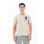 Ar-ma Erkek Polo Yaka Tişört Yazi Baskili Örme Kumaş Regular Fit%100 Pamuk 30/1 Çift Toplama Penye Pike Y25374350801 Bej-B1