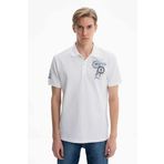 Ar-ma Erkek Polo Yaka Tişört Yazi Baskili Örme Kumaş Regular Fit%100 Pamuk 30/1 Çift Toplama Penye Pike Y27374352401 Beyaz-B1