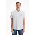 Ar-ma Erkek Polo Yaka Tişört Yazi Baskili Örme Kumaş Regular Fit%100 Pamuk 30/1 Çift Toplama Penye Pike Y27374353001 Beyaz-B1