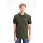 Ar-ma Erkek Polo Yaka Tişört Yazi Baskili Örme Kumaş Regular Fit%100 Pamuk 30/1 Çift Toplama Penye Pike Y27374353001 Haki-H1