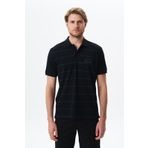 Ar-ma Erkek Polo Yaka Tişört Yazi Baskili Örme Kumaş Regular Fit%100 Pamuk 30/1 Çift Toplama Penye Pike Y29374355702 Siyah-S1