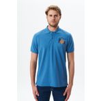 Ar-ma Erkek Polo Yaka Tişört Yazi Baskili Örme Kumaş Regular Fit%100 Pamuk 30/1 Çift Toplama Penye Pike Y29374356202 Mavi-M2
