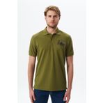 Ar-ma Erkek Polo Yaka Tişört Yazi Baskili Örme Kumaş Regular Fit%100 Pamuk 30/1 Çift Toplama Penye Pike Y29374356202 Yeşil-Y1