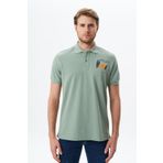 Ar-ma Erkek Polo Yaka Tişört Yazi Baskili Örme Kumaş Regular Fit%100 Pamuk 30/1 Çift Toplama Penye Pike Y29374356202 Yeşil-Y2