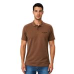Ar-ma Erkek Polo Yaka Tişört Yazi Baskili Örme Kumaş Regular Fit%100 Pamuk 30/1 Çift Toplama Penye Pike Y31374357902 Kahverengi-K7