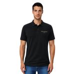 Ar-ma Erkek Polo Yaka Tişört Yazi Baskili Örme Kumaş Regular Fit%100 Pamuk 30/1 Çift Toplama Penye Pike Y31374357902 Siyah-S1