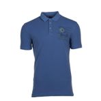 Ar-ma Erkek Polo Yaka Tişört Yazi Baskili Örme Kumaş Regular Fit%100 Pamuk 30/1 Çift Toplama Penye Pike Y9TYO7337 Saks Mavisi-SM1