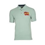 Ar-ma Erkek Polo Yaka Tişört Yazi Baskili Örme Kumaş Regular Fit%95 Pamuk%5 Likra 30/1 Tek Toplama Licrali Pike Y0TYO2655 Yeşil-Y2